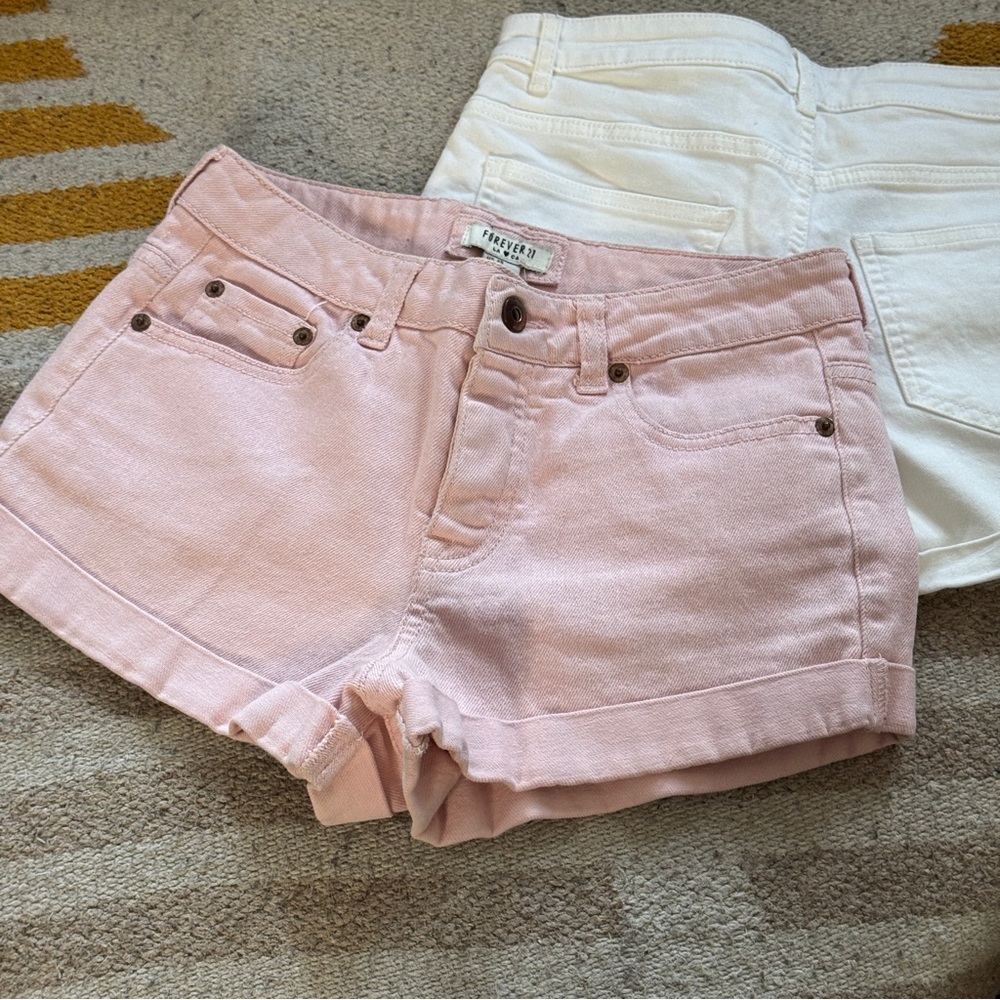 Forever 21 Light Pink Jean Shorts